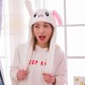 Fashion Rabbit Hat Moving Ears Funny Hats with Ears That Move Cute Plush Bunny Ears Moving Hat With Earflaps Good Gift For Women. 