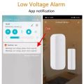 Tuya Door Window Open Close Sensor Alarm Smart Home Security Door Magnetic Alarm Wi-Fi Window Open Alarm Sensor APP Re-mote control compatible with Ale-xa Google Assistant. 