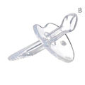 Simple Transparent Safe Silicone Baby Infant Toddler Pacifier Flat Round Nipple. 