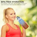 3 in 1 Motivational Water Bottle, Spirit GYM Gallon with Time Marker Large Capacity, Leakproof BPA Free Fitness Sports Water Bottle. 