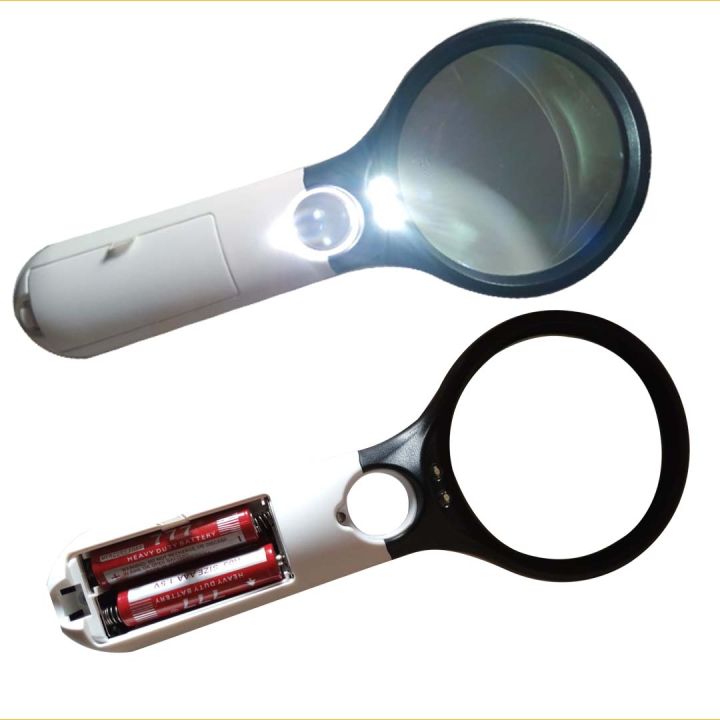 Hand Held Magnifier with 3 LED