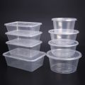 5/10/15/25/50pcs 1000ml Transparent Food-grade Rectangular Plastic Lunch Box And Fresh-keeping Container With Lid For Kitchen Foods Vegetable Fruits & Salads Etc.... 