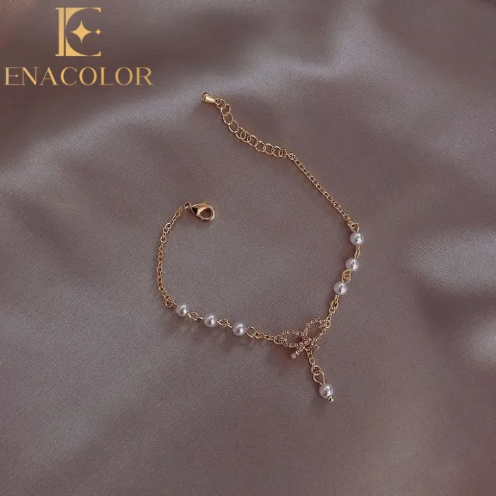 Enacolor%20Delicate%20Crystal%20Bow%20Pearl%20Bracelets%20Girls%20Fashion%20Bangle%20Jewelry%20Accessories%20Gifts%20Korean%20Ins%20-%20Image%202
