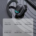 Headphones Stereo Music Machine HiFi Waterproof Earhook Earphones with Microphone Sport Compatible Wireless Wind IPX4. 