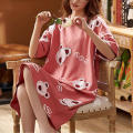 Cotton Women's Nightshirt Cozy Breathable Lightweight Sleep Dress Comfortable Printed Cartoon Nightwear for Home Sleepwear Loungewear  Women Summer Nights. 