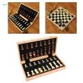 Wood Board Game Set Classic Collection Chess Set Foldable Storage Case. 