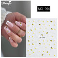 Monja 3D Nail Art Stickers Embossed Yellow Flowers Bee Nail Decals Relief Self-adhesive Nail Sliders Engrave DIY Nail Art Decoration. 