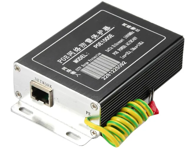 IP Camera Network POE Switch RJ45 & SPD-POE1000E Surge Protector Surge Protective Device Lightning Arrester, SPD for 1000M Ethernet Network