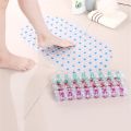 【WEJA】Rectangle PVC Anti-skid Bath Mats Soft Shower Bathroom Massage Mat Suction Cup Non-slip Bathtub Carpet Large Size. 