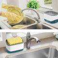 2 in 1 Kitchen Dish Wash Liquid Detergent Soap Dispenser Pump and Sponge Holder with Free Sponge. 