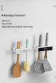 Mop Holder Wall Mounted Household Adhesive Storage Broom Hanger Brush Hook Racks For Kitchen Bathroom Storage Rack Accessories. 