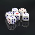 25pcs/lot Standard Plastic 10mm/12mm/14mm Game White Decider Dice Die Rpg Toy Bauble B2c Shop Red And Blue Dots Dice Gyh. 