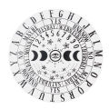 Wooden Pendulum Board Base Stars Moon Phases 26 English Letters Divination Message Metaphysics Altar Wall Art Home Decor. 