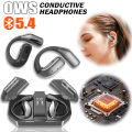 Original OWS Bone Conduction Open Ear Earphone Bluetooth 5.4 HiFi Stereo ENC Noise HD Call for Sports Ear Hook Music Earbuds. 