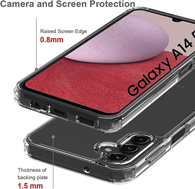 Samsung%20Galaxy%20A14%205G%20Case%20-%20Transparent%20Clear%20Bumper%20Case%20back%20covers%20For%20Samsung%20Galaxy%20A14%205G%20-%20Image%203