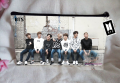 BTS BT21 Pencil Case Purse Wallet Store Pouch Pen Pencil Box With FREE BTS KEYTAG. 