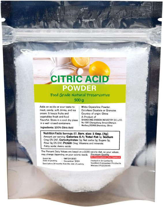 Citric Acid Powder 250g Food Grade 100% natural