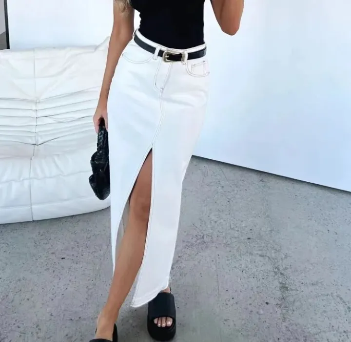 Gotoola%202023%20New%20Women's%20High%20Waist%20Slit%20Design%20Denim%20Skirt%20Long%20Skirt%20Buttons%20Pockets%20Ankle%20Length%20Denim%20Skirt%20-%20Image%205