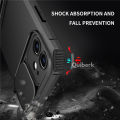 Quiberk for iPhone 12 Phone Case Slide Camera Cover Kickstand Hard Shockproof Armor Back Casing. 