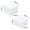 Durable Waterproof IP65 Junction Box ABS DIY Power Case White Wire Shell for Indoor Outdoor Cable Connections. 