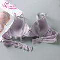 Muses Mall Lightweight Breathable Bra Women Push Up Thin Padded No Steel Ring Adjustable Shoulder Strap Deep V Neck Breathable Bra No Steel Ring Bra. 