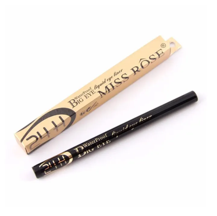 Miss Rose Liquid Eyeliner Waterproof Eye Liner Pencil Black Easy To Wear Fast/Quick Dry Eye Pencil.