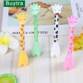 【HOT】 1Pc 0.5Mm Black Refill Signature Pens Creative Cartoon Cute Giraffe Standable Gel Pen School Office Supplies For Children's Gift. 