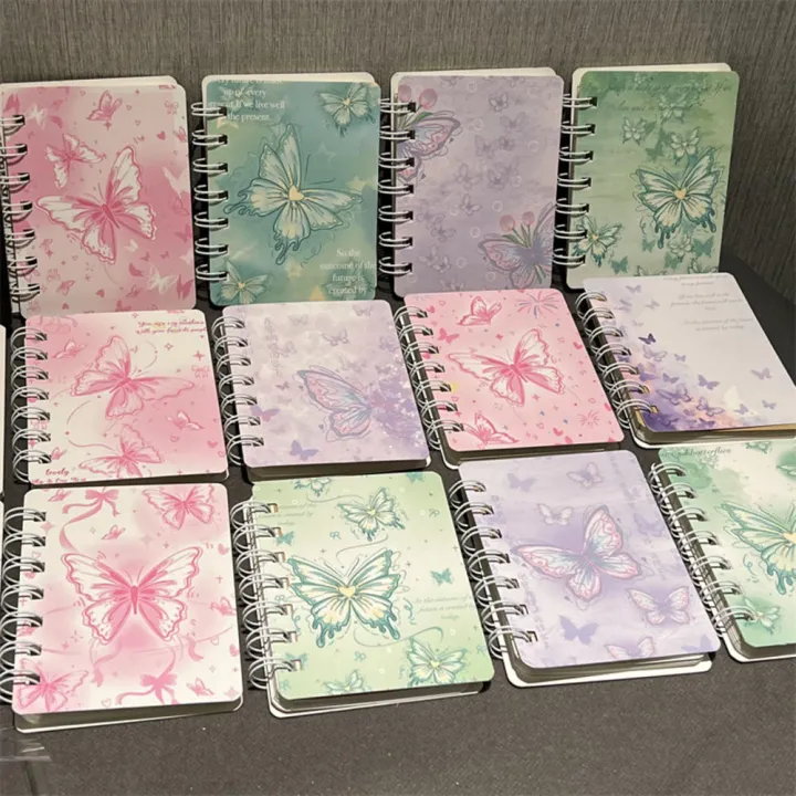 Portable%20Bow%20Notebook%20Unique%204pcs%20A7%20Butterfly%20Butterfly%20Notepad%20Mini%20Coil%20Planner%20for%20Birthday%20Kids%20Party%20Celebration%20Girl%20-%20Image%203