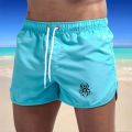 Men Swimming Trunks Pockets Sports Shorts Breathable Men's Beach Shorts Surfing Swimwear Summer Quick Dry Beachwear 2024 Male. 