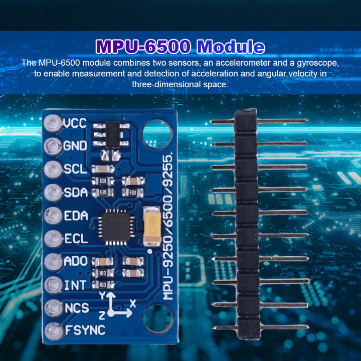 MPU6500 6-Axis Gyroscope Accelerometer Sensor Module 6DOF GY-6500 6 ...
