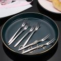 10Pcs Stainless Steel Fruit Fork 13cm Two-tine Snack Cake Dessert Forks Tableware Restaurant Home Kitchen Accessory. 