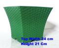 PLASTIC FLOWER WEAVE GARDEN POT - Width 24cm Height 21cm. 