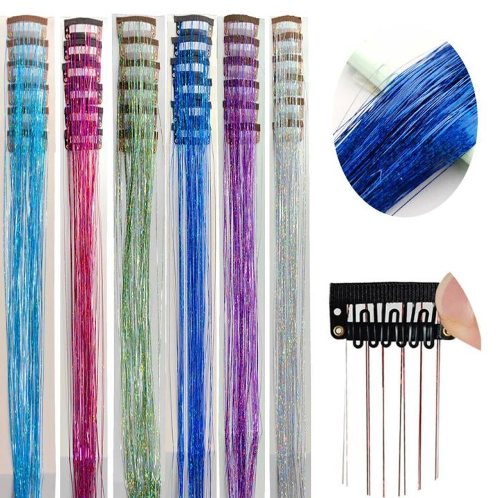 %E3%80%90HUT%E3%80%91%20Hair%20Tinsel%20Pack%20Of%206Pcs%20Clip%20In%20Hair%20Tinsel%2020Inch%20Colorful%20Glitter%20Tinsel%20Hair%20Extensions%20Festival%20Gift%20Tinsel%20Fairy%20-%20Image%204