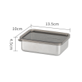 Food Storage Container Stainless Steel Kitchen Storage Box with Leakproof Lid Kitchen Accessories 400ML. 
