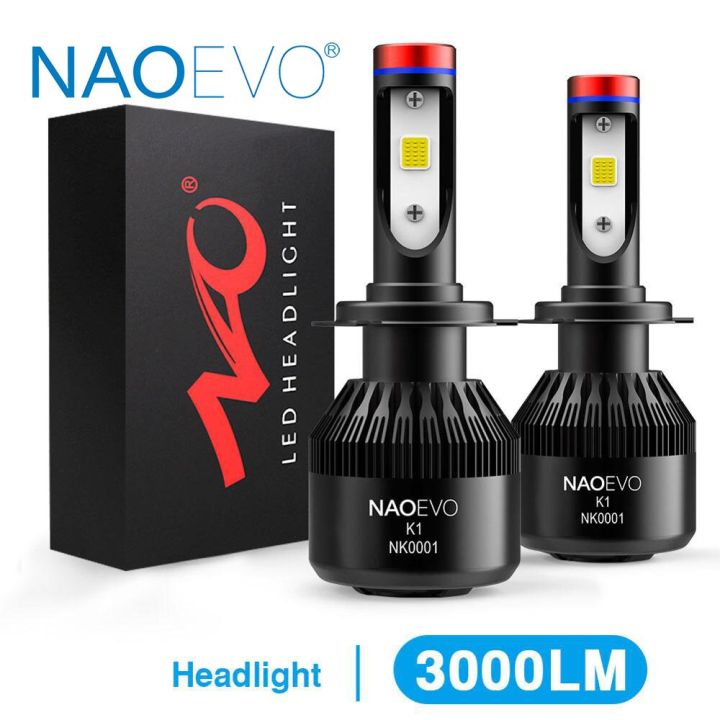 Series Headlight 9006/HB4】 NAOEVO Led H7 Light Bulbs Head H4 H11 HB4 9006 9005 HB3 H1 H8 COB SMD 6000k 30w H13 9007 9004 Auto Accessories