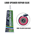FIXWANT Loud Speaker Repair Glue Foam Side Dust Cap Rubber Edge Cone Basin Strong Adhesive 15/25/50ML Black / Yellow. 