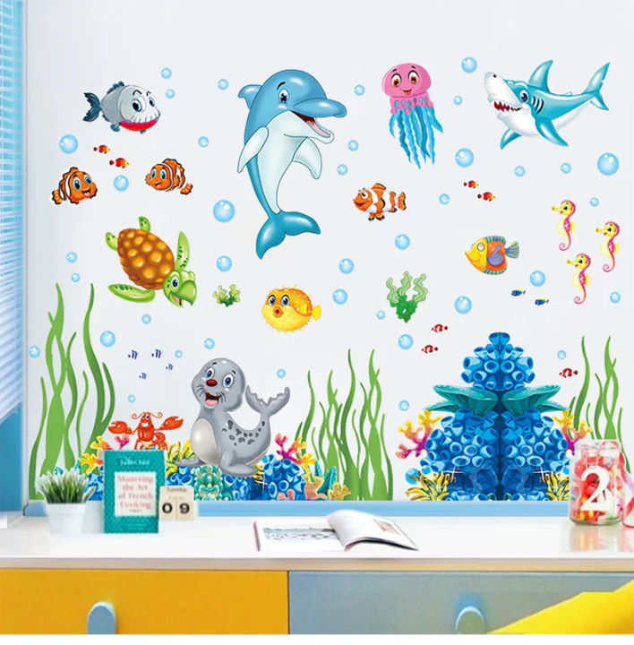 Nursery%20Aquarium%20ocean%20deep%20water%20sea%20For%20Kids%20Room%20Home%20Decoration%20Cartoon%20baby%20children%20cartoon%20bedroom%20room%20decor%20wall%20stickers%20removable%20kids%20nursery%20decal%20sticker%20Wall%20Decoration%20Stickers%20wall%20decor%20-%20Image%203