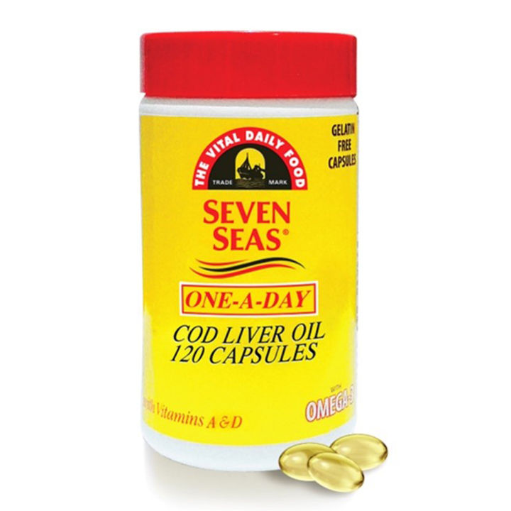 Seven Seas Pure CLO With AD&E Caps 120s One A Day