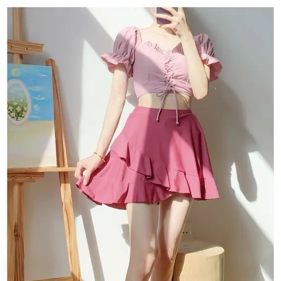 Swimsuit%20Women's%20Summer%20Split%20Skirt%20Conservative%20Hot%20Spring%20plus%20Size%20Covering%20Belly%20Thin2023New%20Student%20Swimwear%20Fairy%20Style%20-%20Image%208