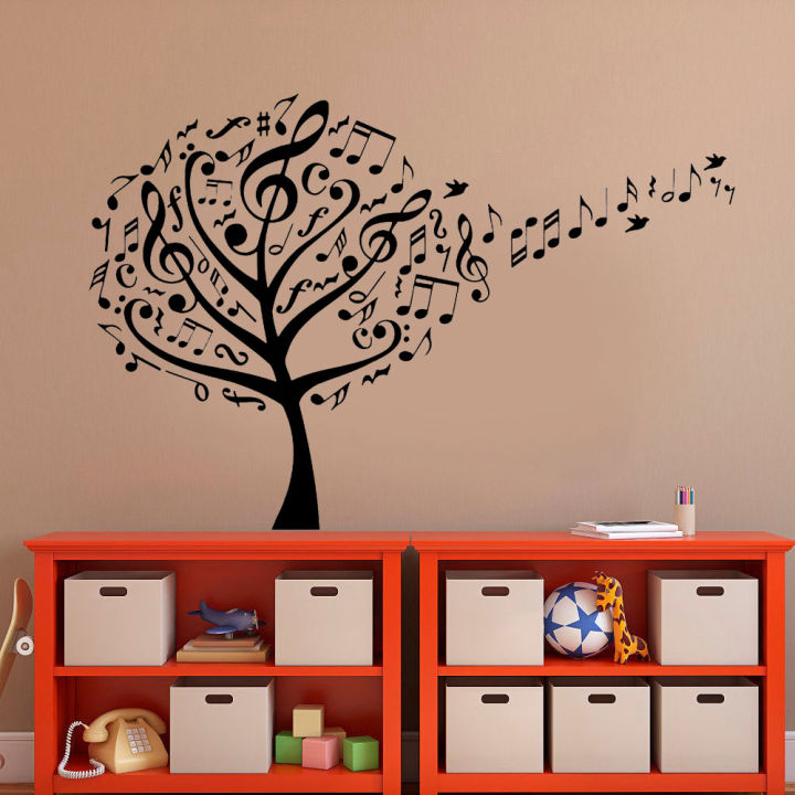 Tree Note Wall 【Exclusive Offer】Music Notes Treble Clef Tree Vinyl Wall Sticker ...