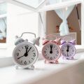 Twin Bell Mini Alarm Clock Retro Table Clock Portable Quartz Electronic Clocks for Office Bedside Clock Home Desktop Decoration. 