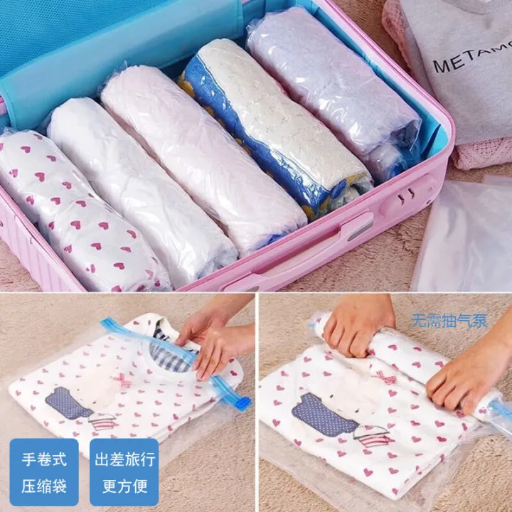 Home/Travel%20Storage%20Vacuum%20BagsSet%20%205PCS/Set%20%20Travel%20Set%2040x60CM%20Small%20Handroll%20Compression%20Packing%20Organizers%20Plastic%20Bag%20(Transparent)%20-%20Image%207