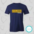 colombo blue Tshirt  unisex  men  women  tees  designer tees  crew neck  silver white  red  blue  black. 