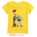 Kids 2-15y Toy Story T-shirts Disney cartoon woodprint Short Sleeve T shirt Boys Girls cotton tops tee shirts children clothes. 