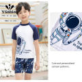 Yfashion 3 Pieces Swimming Suit For Kids Split Quick-drying Professional Swimsuit For Boys Girls Aged 5-12. 