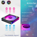ARGB Fan 120mm for PC Case: PWM 4-Pin CPU Cooling, 3-Pin 5v RGB 12cm Gaming Computer Fan with Reverse Function. 
