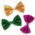 Sequined bow tie for children beaded bow for men and women stage performance luminous bow tie custom solid color spot wholesale. 