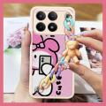 Colorful Chain Dirt-resistant Phone Case For Redmi K70E Cartoon Anti-knock Simplicity cute Anti-knock skeleton soft case. 