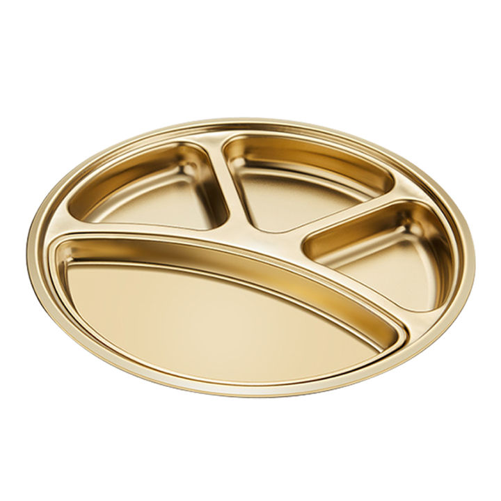 KOKKO%20Stainless%20Steel%20Round%20Divided%20Plates,%20Stackable%20Dinner%20Plates%20With%204%20Compartment,%20Divided%20Tray%20Sauce%20Dish%20For%20Home%20Kitchen%20BBQ%20Restaurant%20-%20Image%204