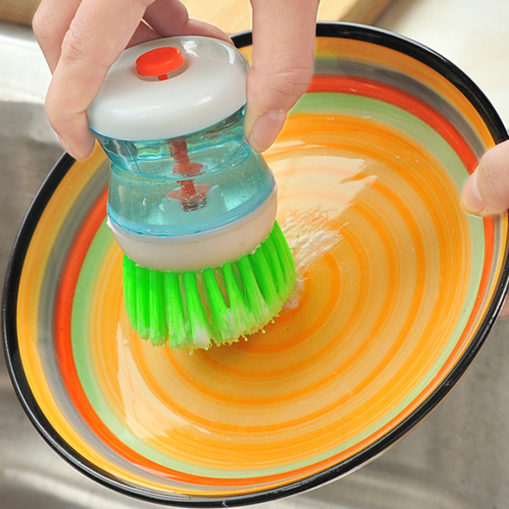 Dishwashing Soap Dispenser Brush Kitchen Utensils Cleaning Brush Dishwashing Soap Brush With Washing Up Liquid Soap Dispenser